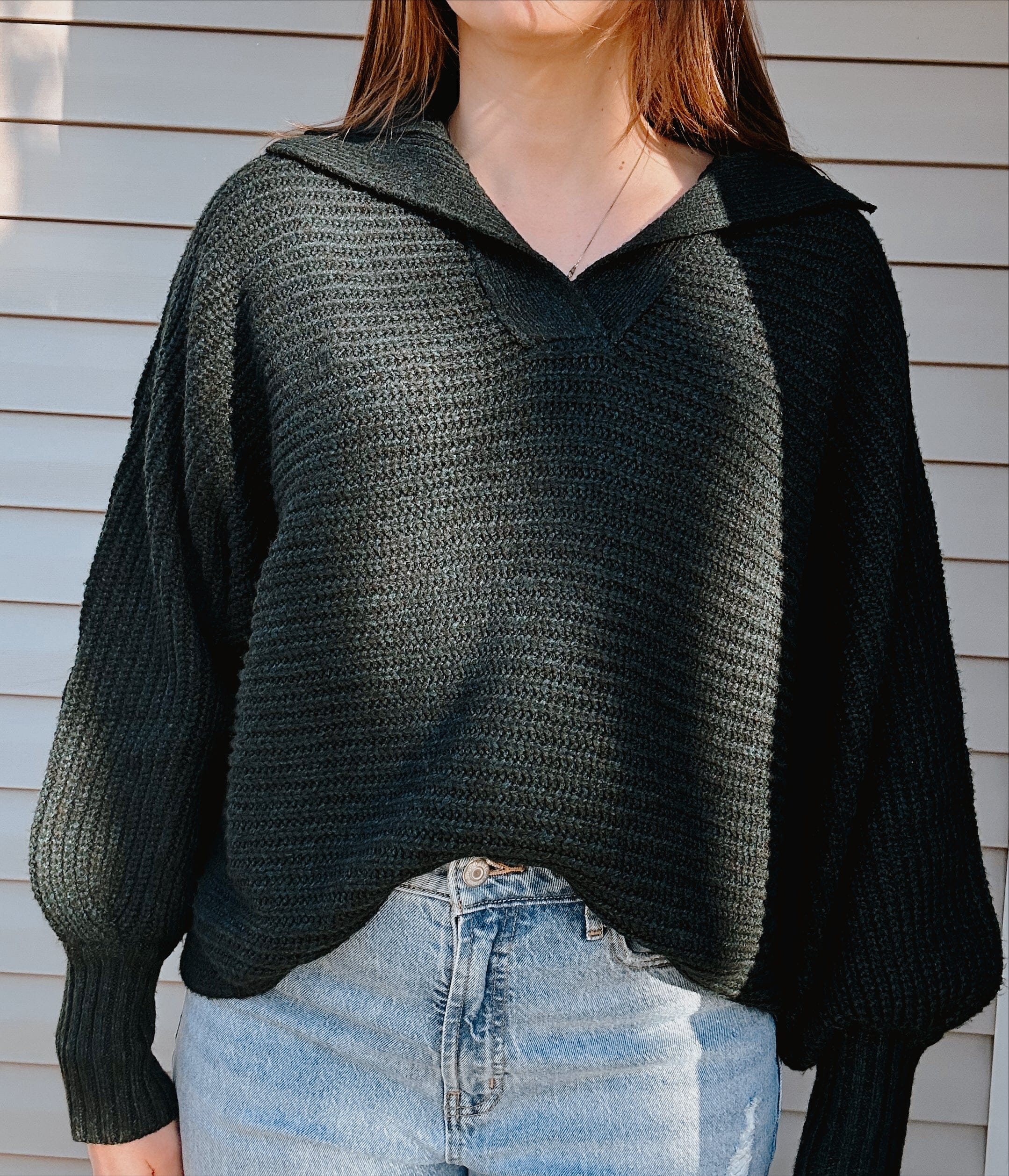 Spruced Up Collared Sweater